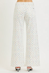 Life Of The Party RISEN High Rise Wide Leg Jeans w/Sequins