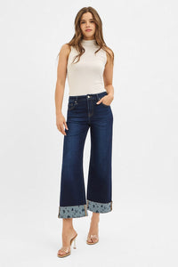 Love Bomb RISEN Cropped Dark Wash Jeans