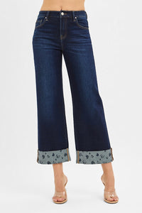 Love Bomb RISEN Cropped Dark Wash Jeans