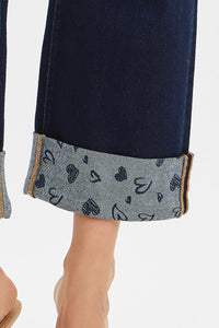 Love Bomb RISEN Cropped Dark Wash Jeans