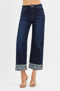 Love Bomb RISEN Cropped Dark Wash Jeans