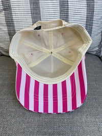 Embroidered (Hot & Light Pink) Uplift Others with Striped Bill Snapback Hat
