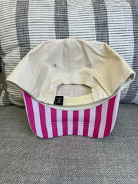 Embroidered (Hot & Light Pink) Uplift Others with Striped Bill Snapback Hat