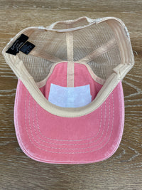 Mama Bear (Coral) Canvas Patch Snapback Hat