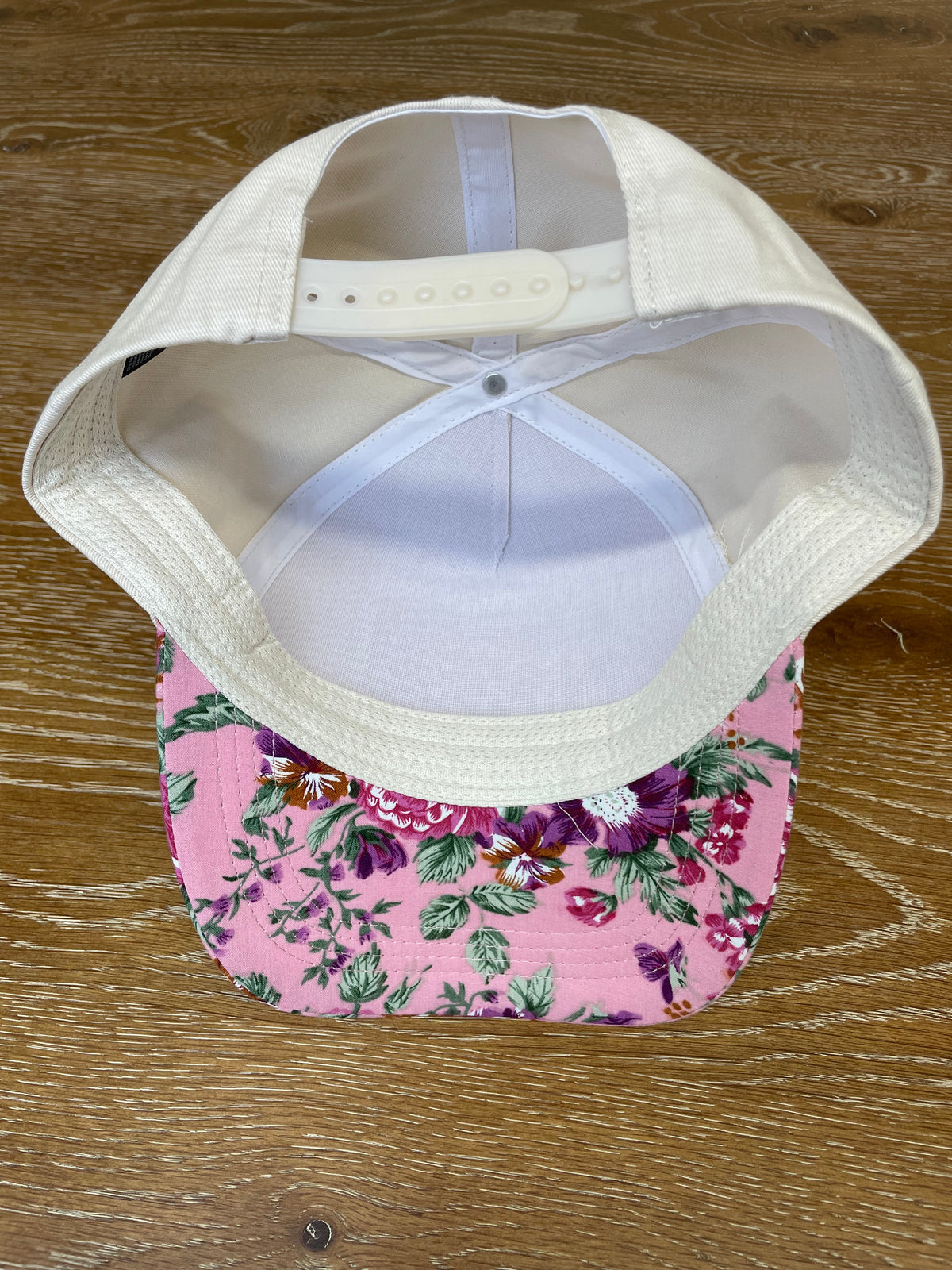 Embroidered (Pink & Tan) Howdy Darlin' Patch Floral Bill Snapback Hat