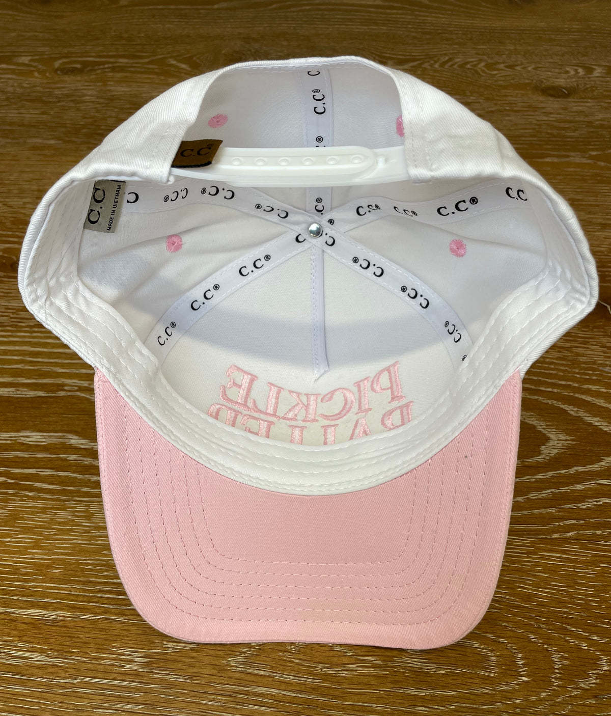 Embroidered (Pink & White) PickleBaller Snapback Hat