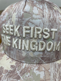 Embroidered (Camo) Seek First The Kingdom Snapback Hat