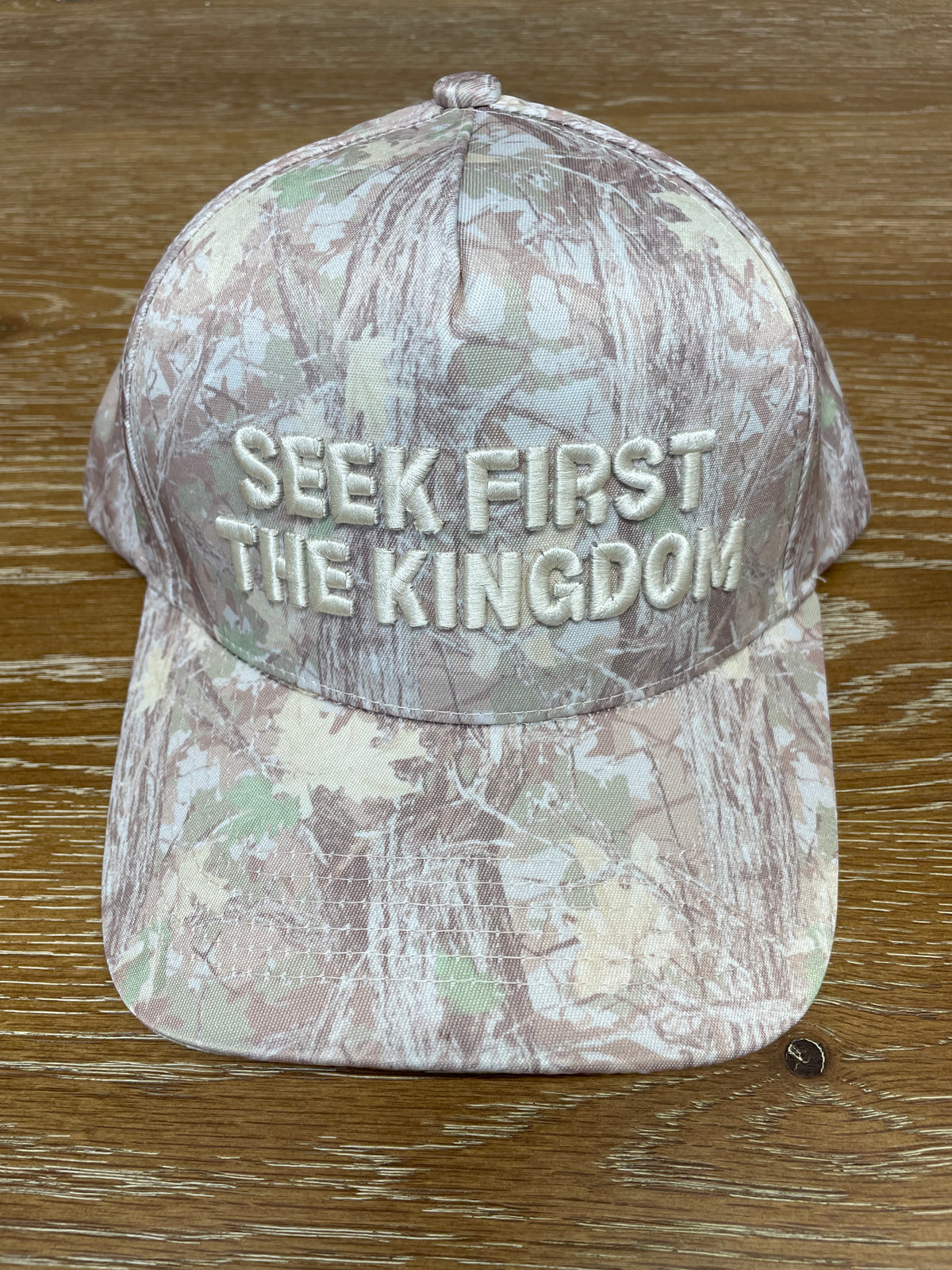 Embroidered (Camo) Seek First The Kingdom Snapback Hat