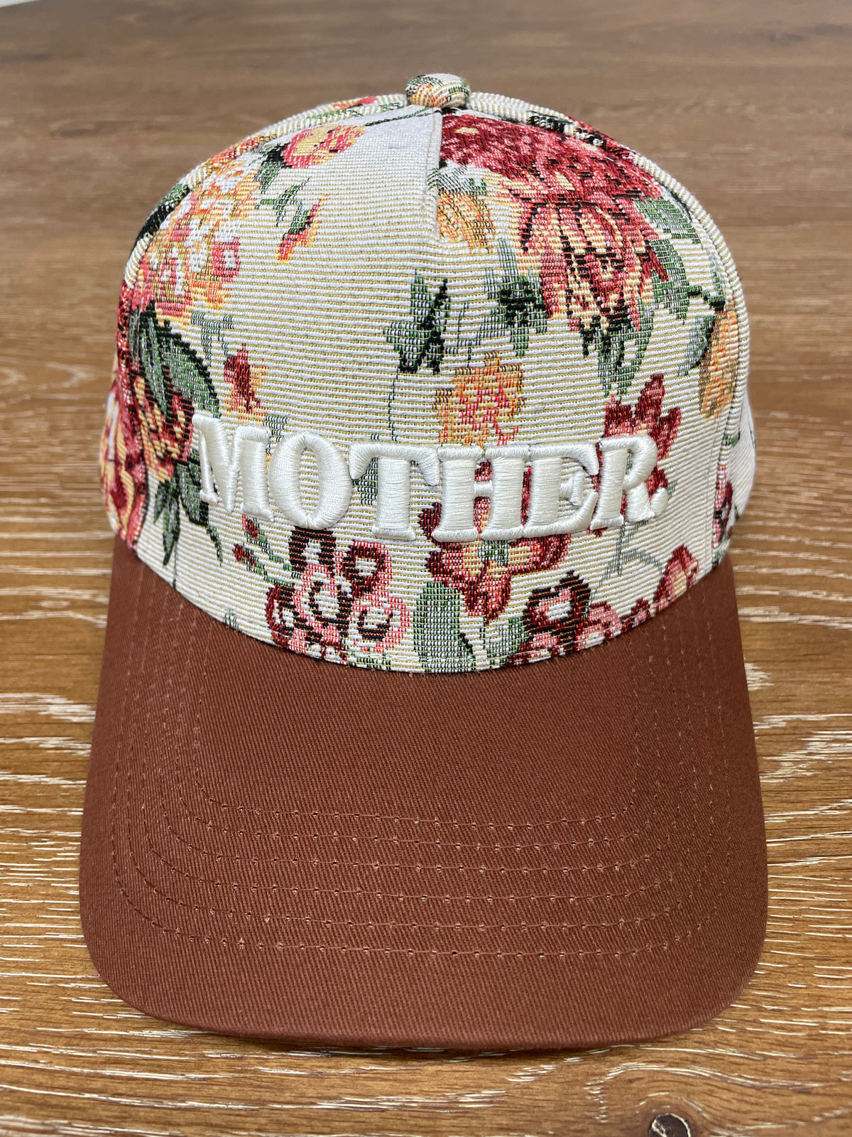 Embroidered (Floral) Mother Ribbed Snapback Hat
