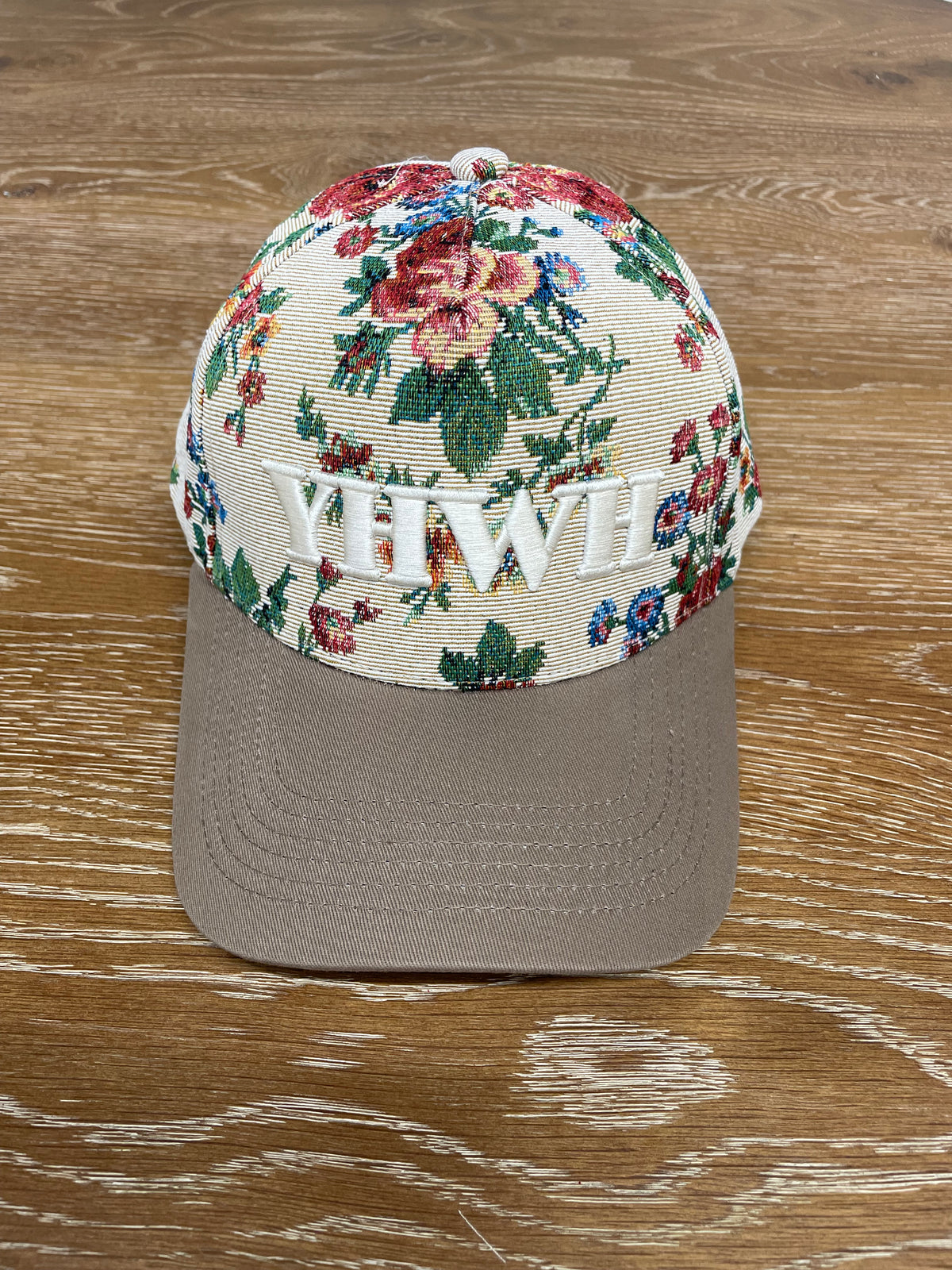 Embroidered (Floral) YHWH Ribbed Snapback Hat