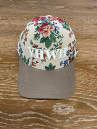 Embroidered (Floral) YHWH Ribbed Snapback Hat
