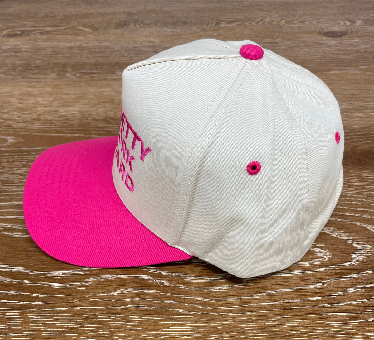Embroidered (Hot Pink) Too Pretty To Work This Hard Snapback Hat