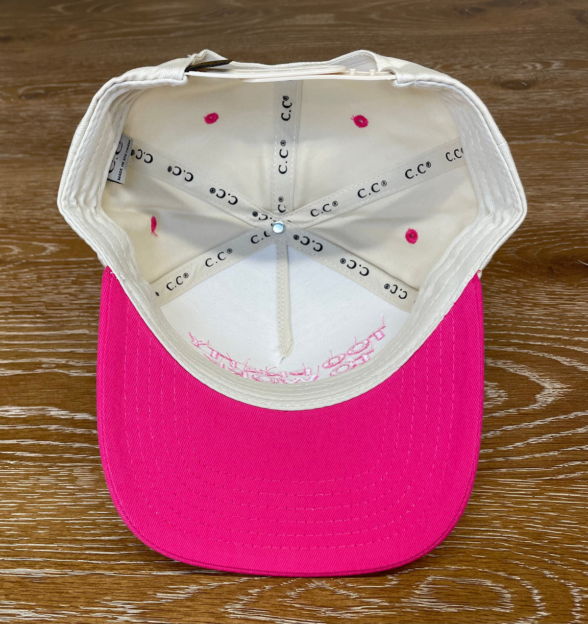 Embroidered (Hot Pink) Too Pretty To Work This Hard Snapback Hat