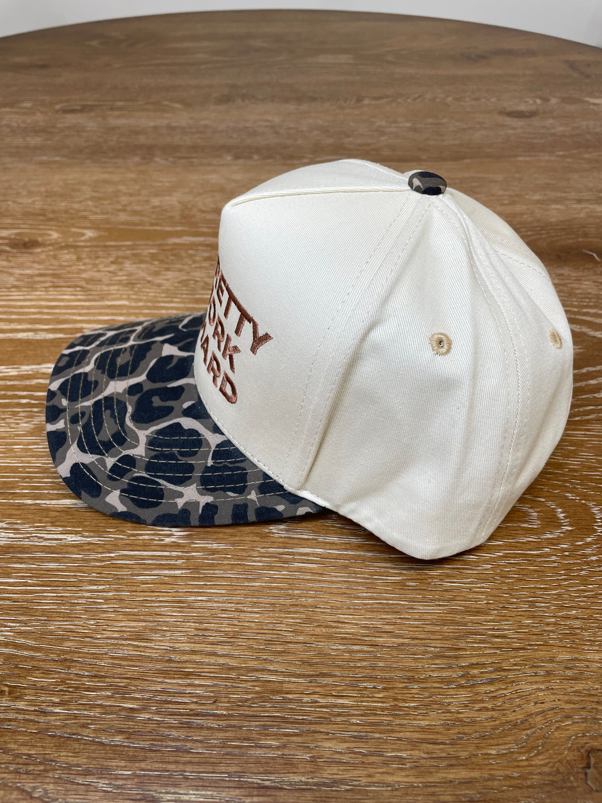 Snapback Hat: Embroidered Too Pretty To Work This Hard - Leopard