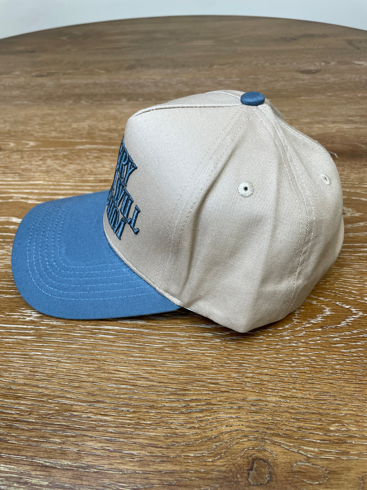 Embroidered (Blue) In Every Season I Will Praise Him Snapback Hat