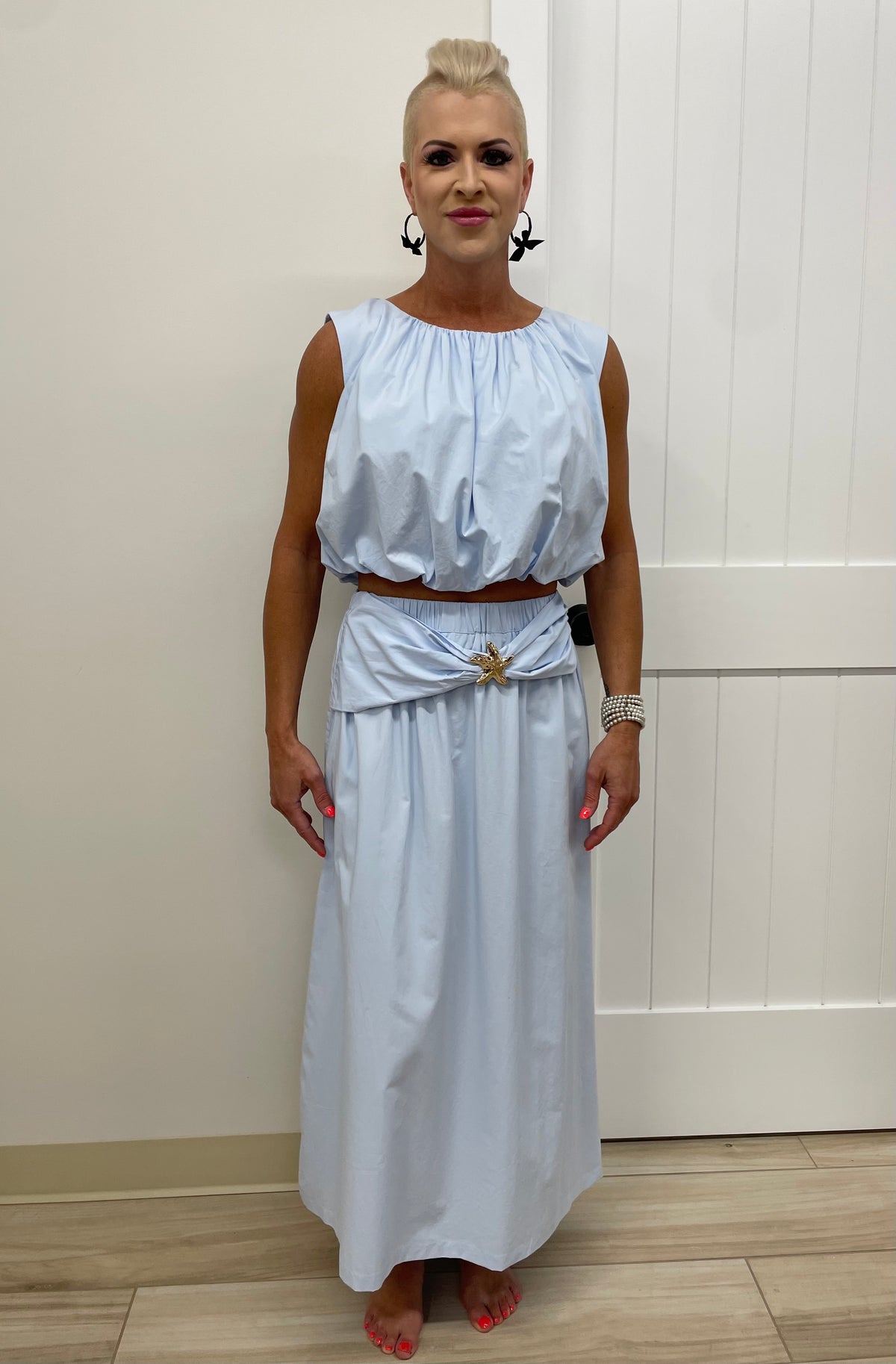 Starfish Bubble Top & Skirt Set (100% Cotton)