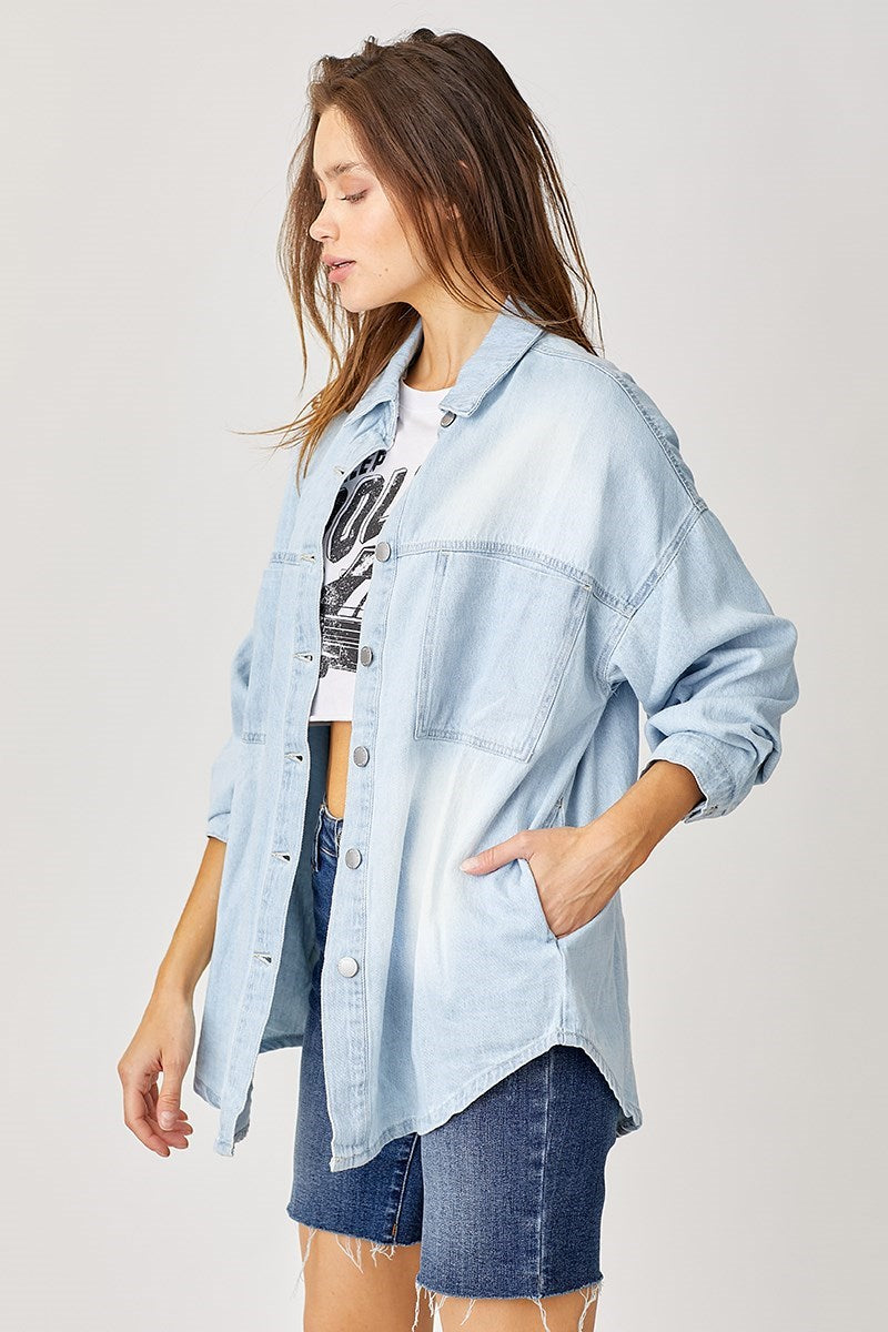 Oversized Soft Denim RISEN Shacket