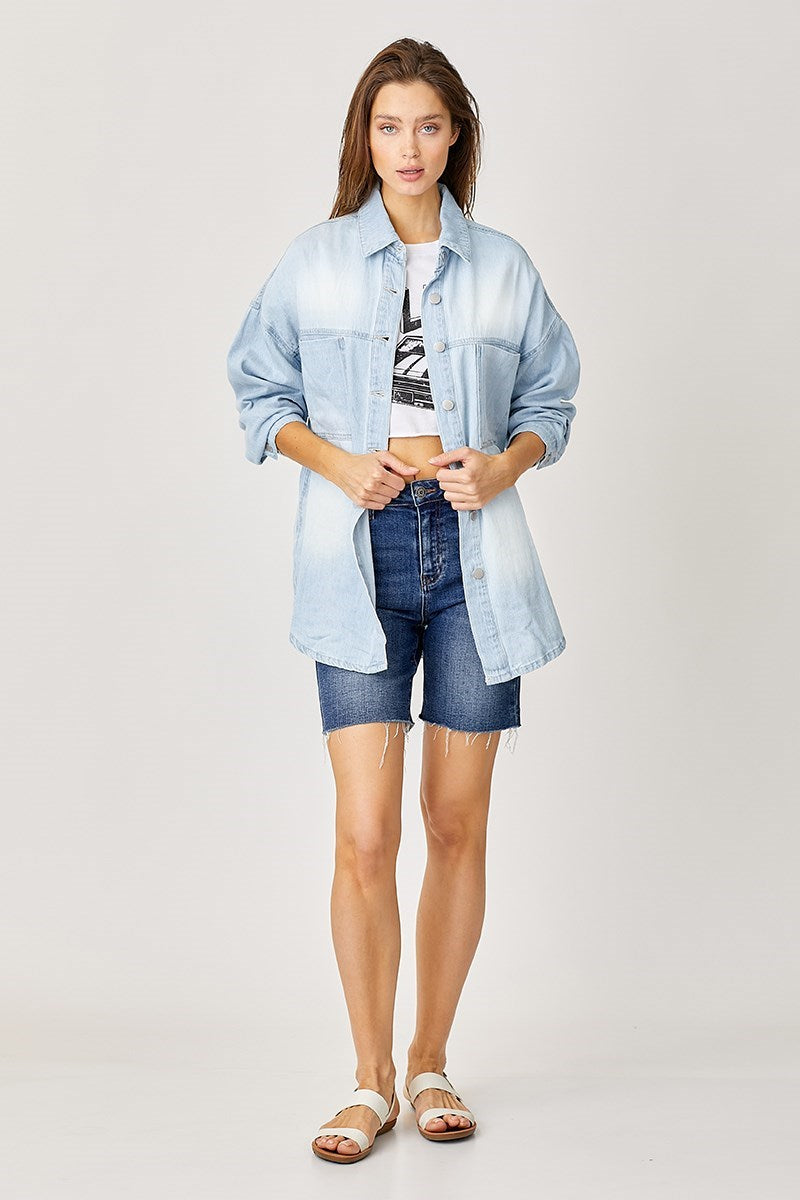 Oversized Soft Denim RISEN Shacket