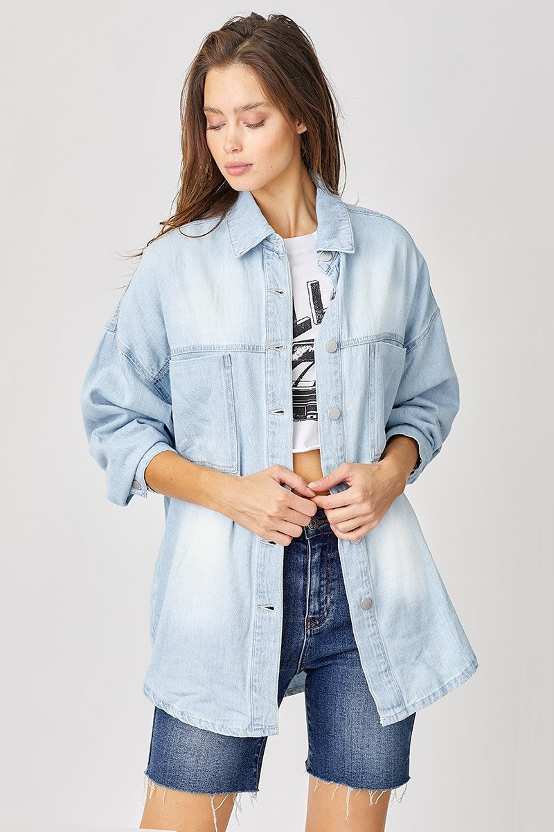 Oversized Soft Denim RISEN Shacket