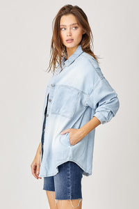 Oversized Soft Denim RISEN Shacket