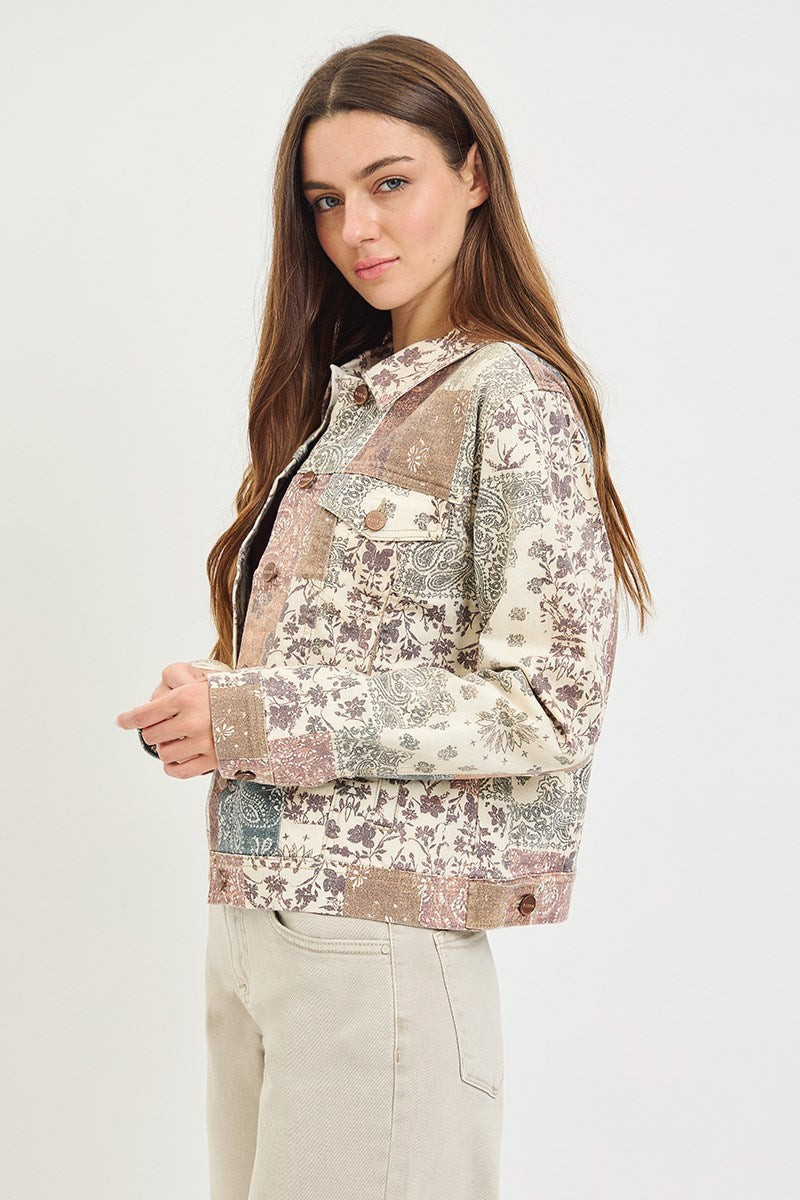 Delilah RISEN Patchwork Denim Jacket
