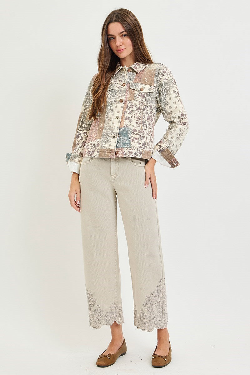 Delilah RISEN Patchwork Denim Jacket