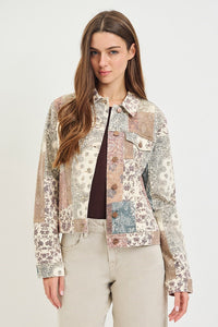 Delilah RISEN Patchwork Denim Jacket