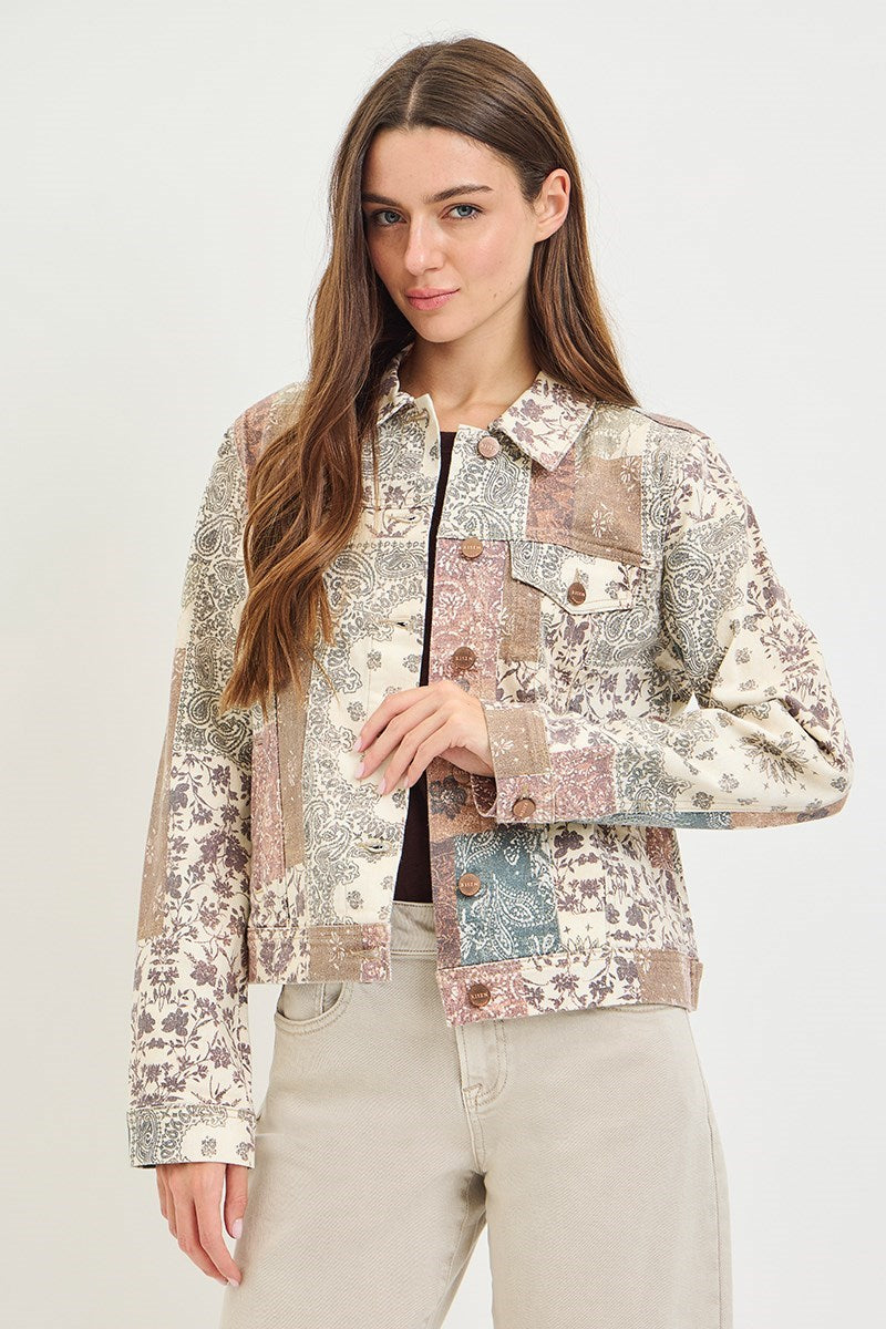 Delilah RISEN Patchwork Denim Jacket