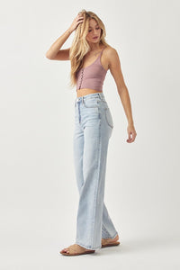 Jessica High-Rise Wide Flare RISEN Light Blue Jeans