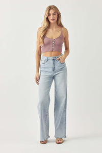 Jessica High-Rise Wide Flare RISEN Light Blue Jeans