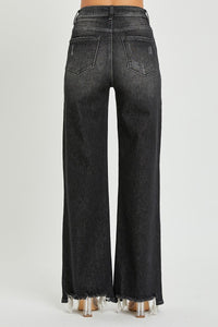 Ashton (Black) High Rise Wide Leg RISEN Jeans
