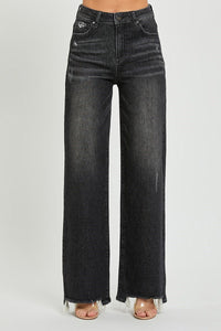 Ashton (Black) High Rise Wide Leg RISEN Jeans