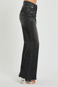 Ashton (Black) High Rise Wide Leg RISEN Jeans