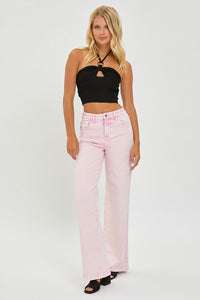 Patsy High Rise Wide Leg RISEN Jeans - Acid Pink