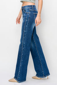Sally Mid-Rise Star Print Straight Leg RISEN Jeans