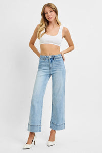 Natalie High Rise Crop Wide-Leg RISEN Jeans
