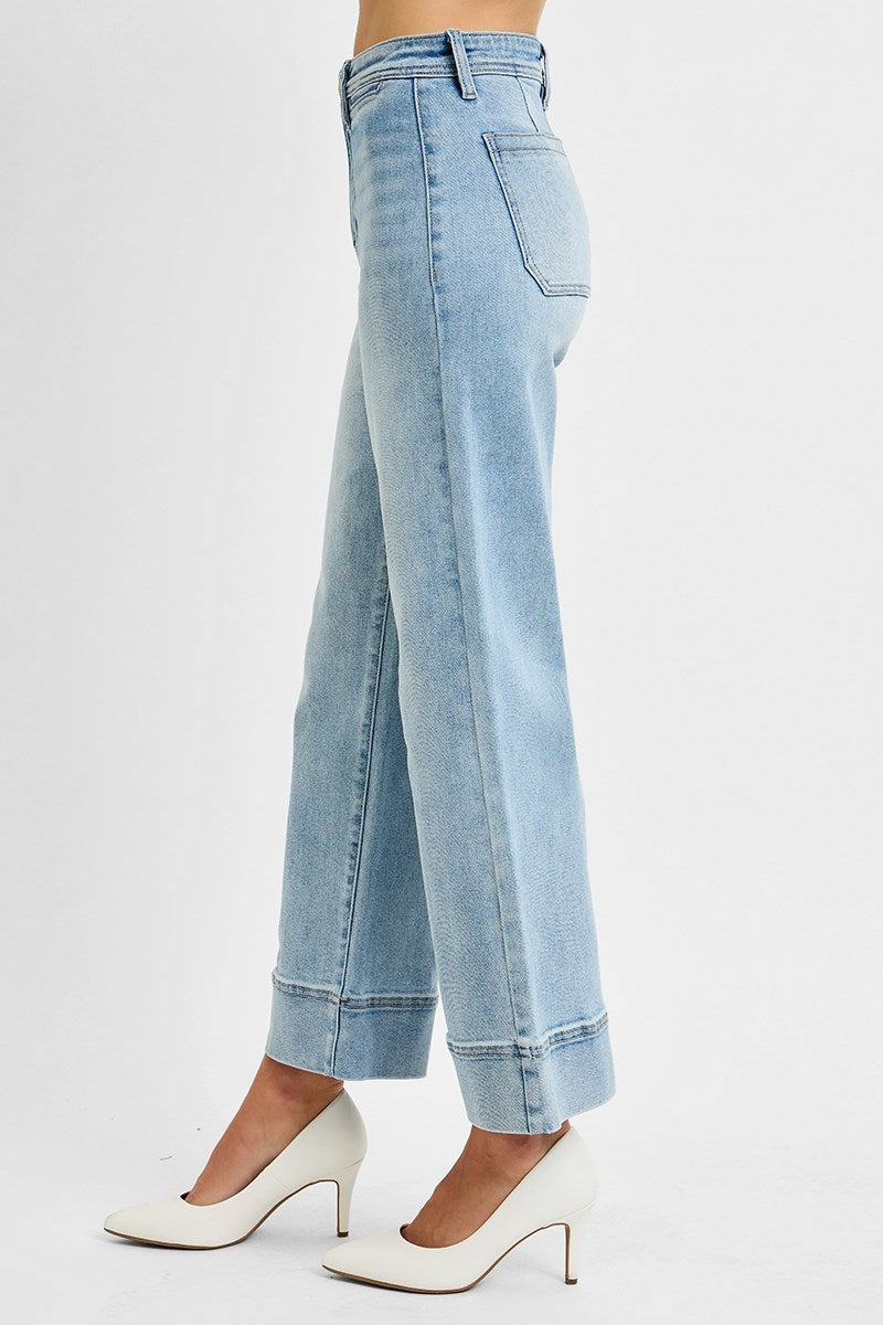 Natalie High Rise Crop Wide-Leg RISEN Jeans