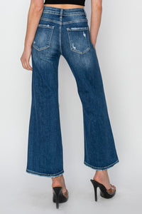 DeeDee Distressed, Patched Cropped RISEN Jeans