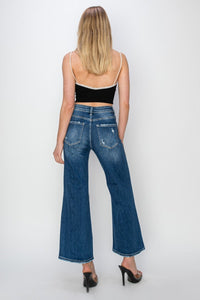 DeeDee Distressed, Patched Cropped RISEN Jeans