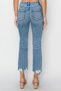 Alicia High-Rise Distressed Ankle-Length RISEN Jeans