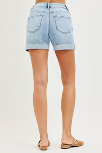 Molly Cuffed (Light) RISEN Blue Jean Shorts