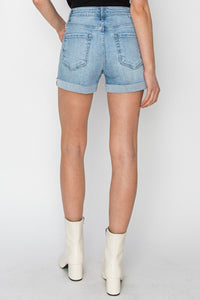 Jennifer Cuffed (Light) RISEN Blue Jean Shorts