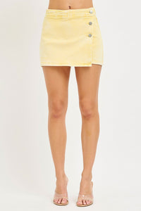 Button-Down RISEN Yellow Denim Skort