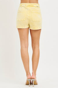 Button-Down RISEN Yellow Denim Skort