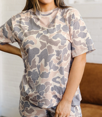 Camo Lightweight Loose Top (Matching Shorts Sold Separately)