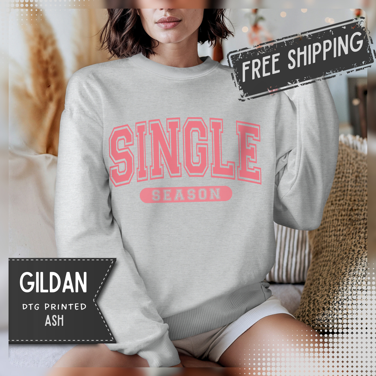 Single Season - Varsity – Gildan Heavy Blend | Trendy Women’s Soft Sweatshirt. Direct to Garment. Printed & Shipped in the USA. Unisex Sizes.