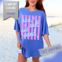 Sun, Salt and Sand - Comfort Colors | Trendy Women's T-Shirt. Direct to Garment. Printed & Shipped in the USA. Unisex Sizes.
