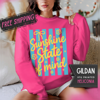 Sunshine State of Mind – Gildan Heavy Blend | Trendy Women’s Soft Sweatshirt. Direct to Garment. Printed & Shipped in the USA. Unisex Sizes.