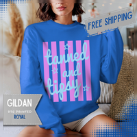 Tanned and Tipsy – Gildan Heavy Blend | Trendy Women’s Soft Sweatshirt. Direct to Garment. Printed & Shipped in the USA. Unisex Sizes.