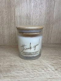 Thank You (Cinnamon Vanilla) 10 oz. Soy Wax Candle - Glass Jar